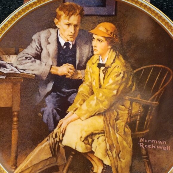 Confiding in the Den - Norman Rockwell Collectors' Plate VTG - Picture 3 of 7